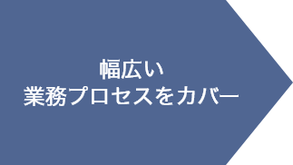 幅広い業務プロセスをカバー